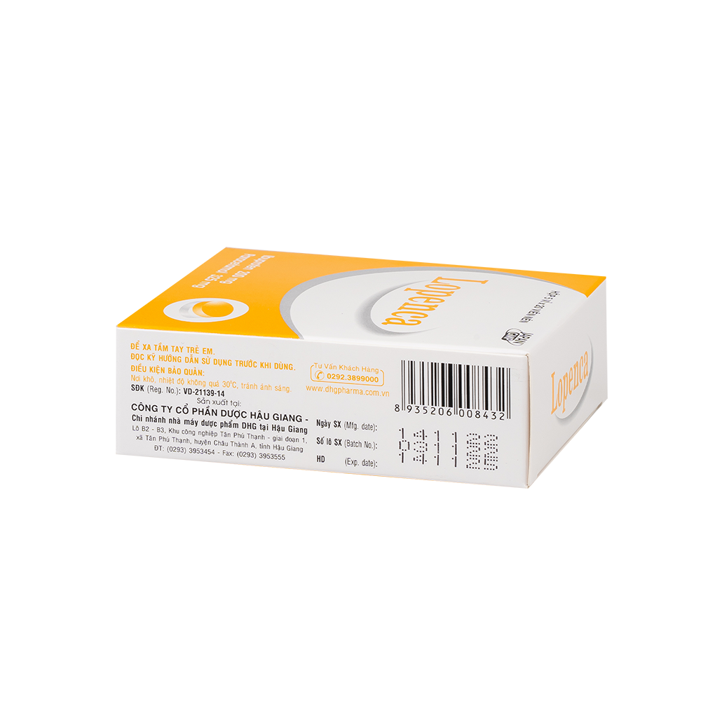 Lopenca Hộp 5 vỉ x 20 viên DHG