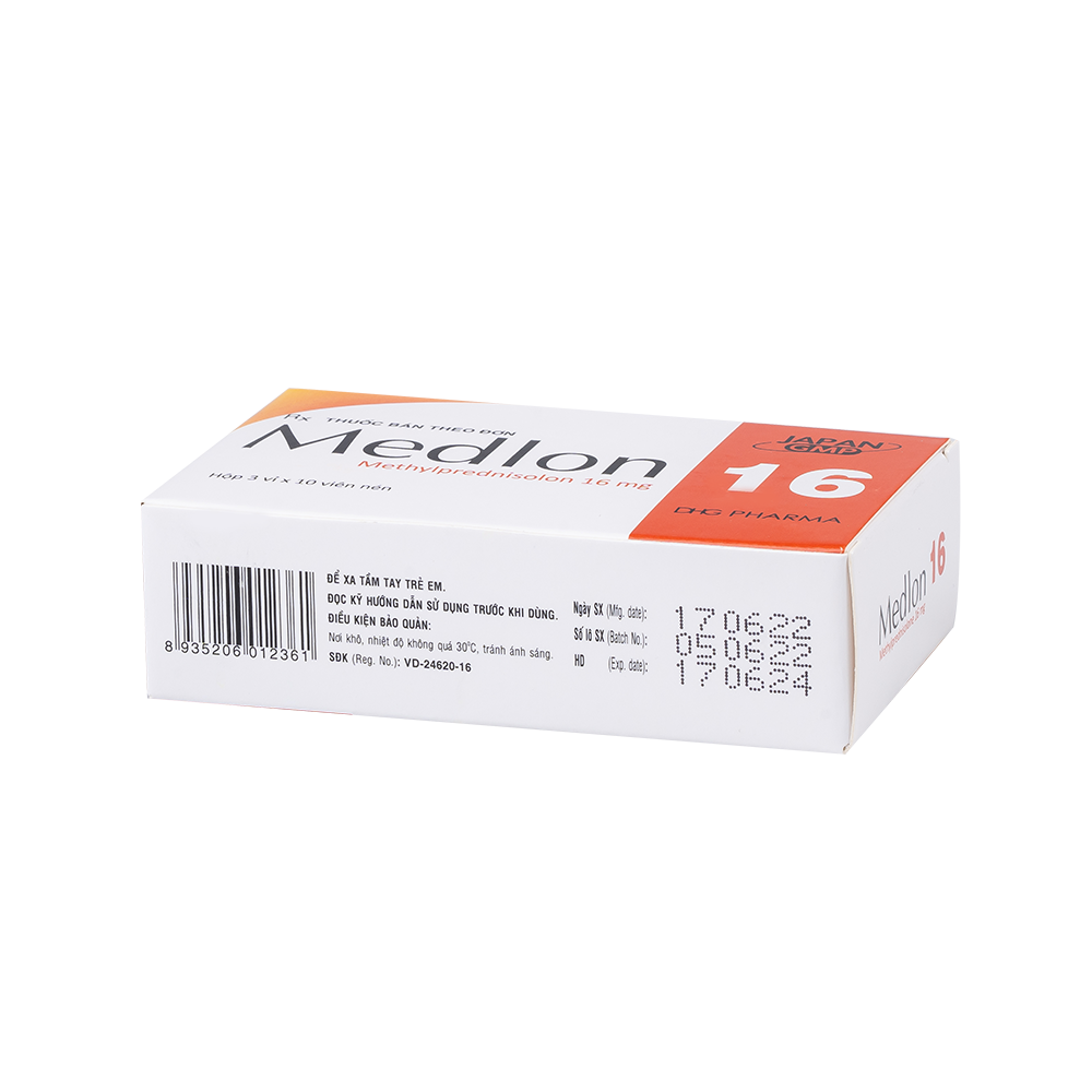 Medlon 16 Hộp 3 vỉ x 10 viên DHG