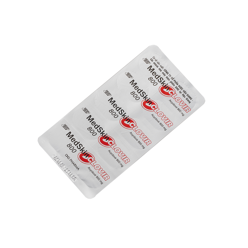 Medskin Clovir 800 Hộp 3 Vỉ x 10 Viên DHG