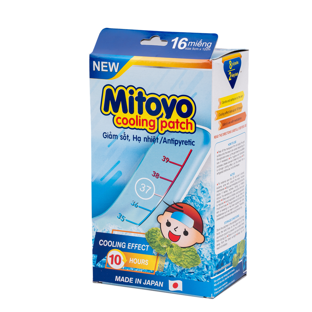 Miếng Dán Hạ Sốt Mitoyo Hộp 1 x 8 gói DHG