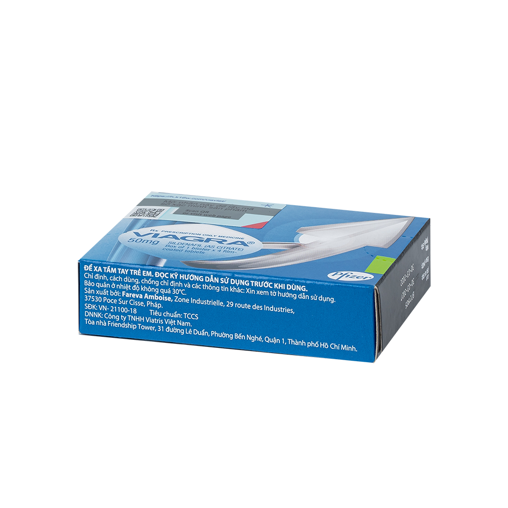 VIAGRA TABS 50MG 4'S 4 Viên/ hộp Upjohn