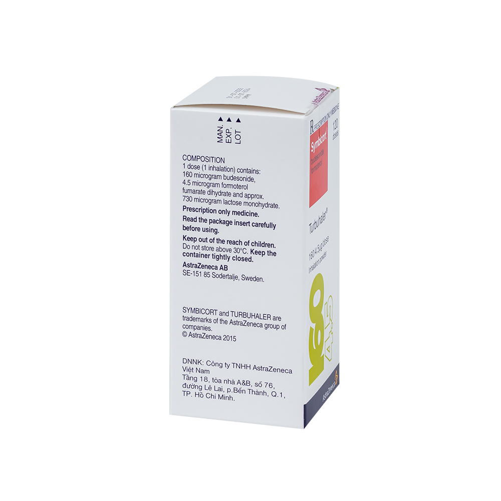 SYMBICORT TURBUHALER 60 DOSE 160/4.5 Hop 60 doses AstraZeneca