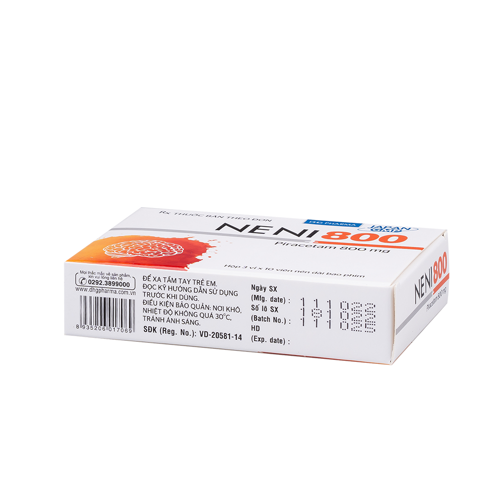NENI 800 Hộp 3 Vỉ x 10 Viên DHG