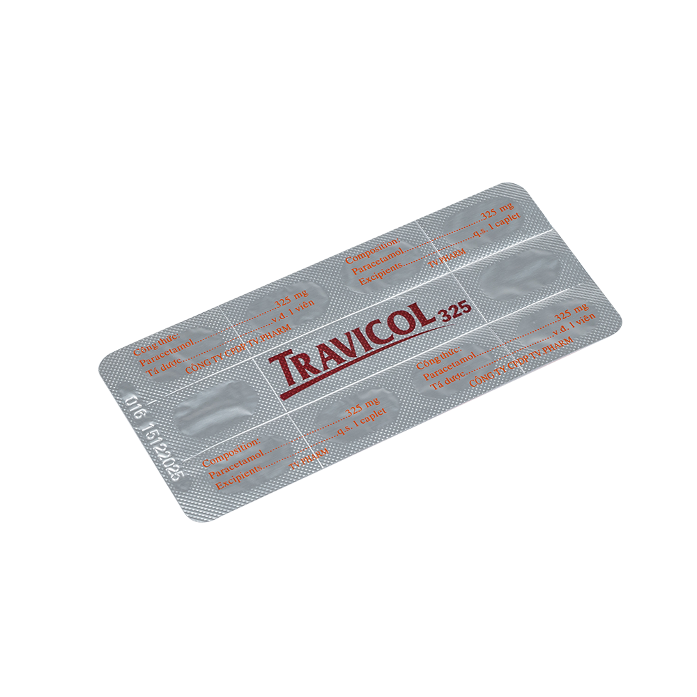 Travicol 325mg Hộp 10 vỉ x 10 viên TV.Pharm