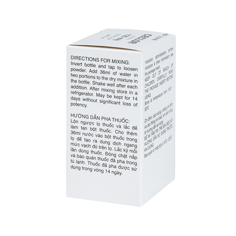 CECLOR SUS 125MG Lọ 60ml Menarini