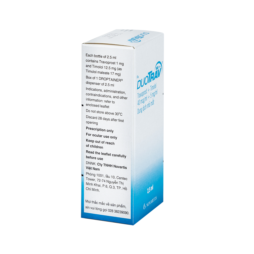 DUOTRAV 2.5ML 1 lọ/ hộp Novartis