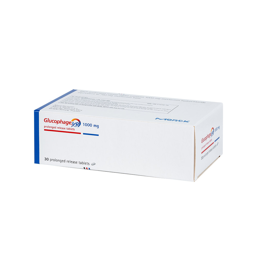 GLUCOPHAGE XR 1000MG H/30V MERCK