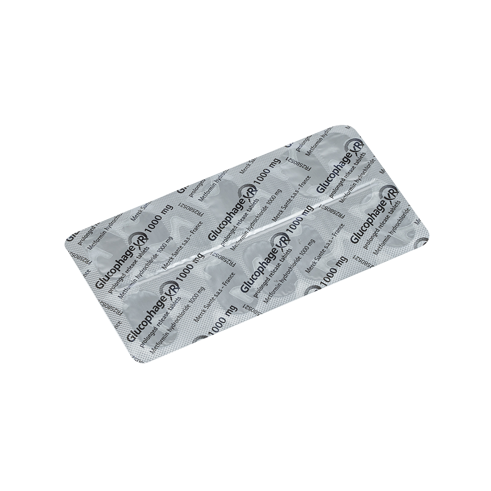 GLUCOPHAGE XR 1000MG H/30V MERCK