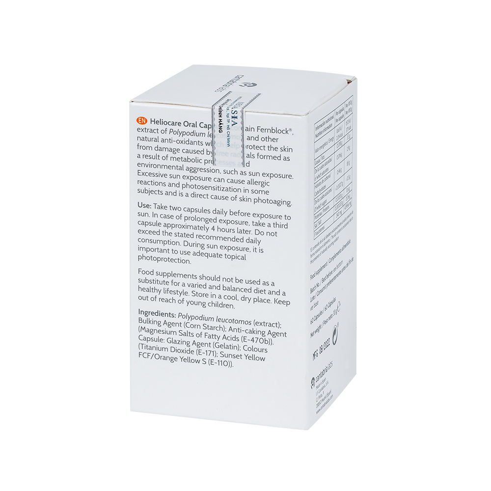 HELIOCARE CAPSULAS ORAL Hộp 60 viên Heliocare