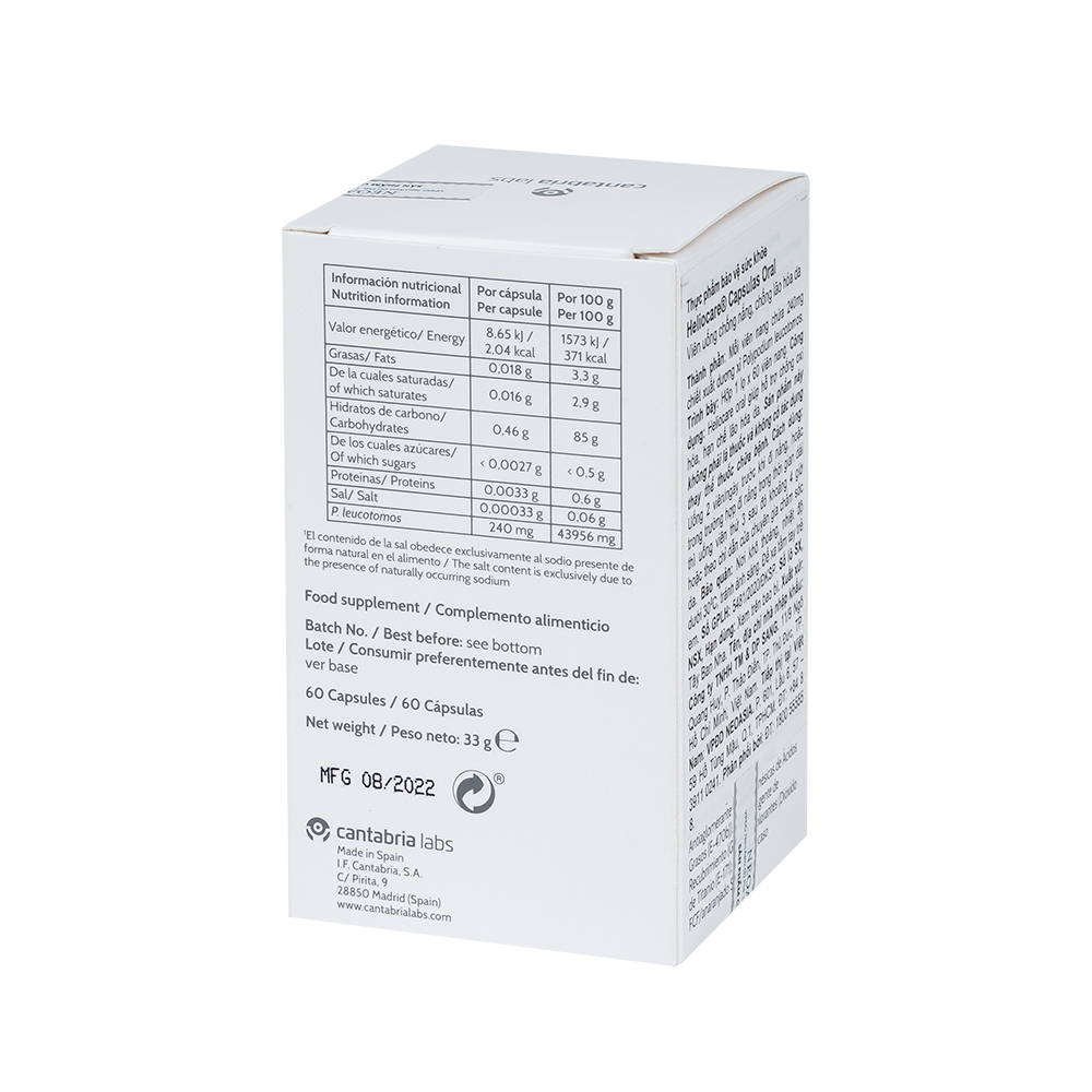 HELIOCARE CAPSULAS ORAL Hộp 60 viên Heliocare