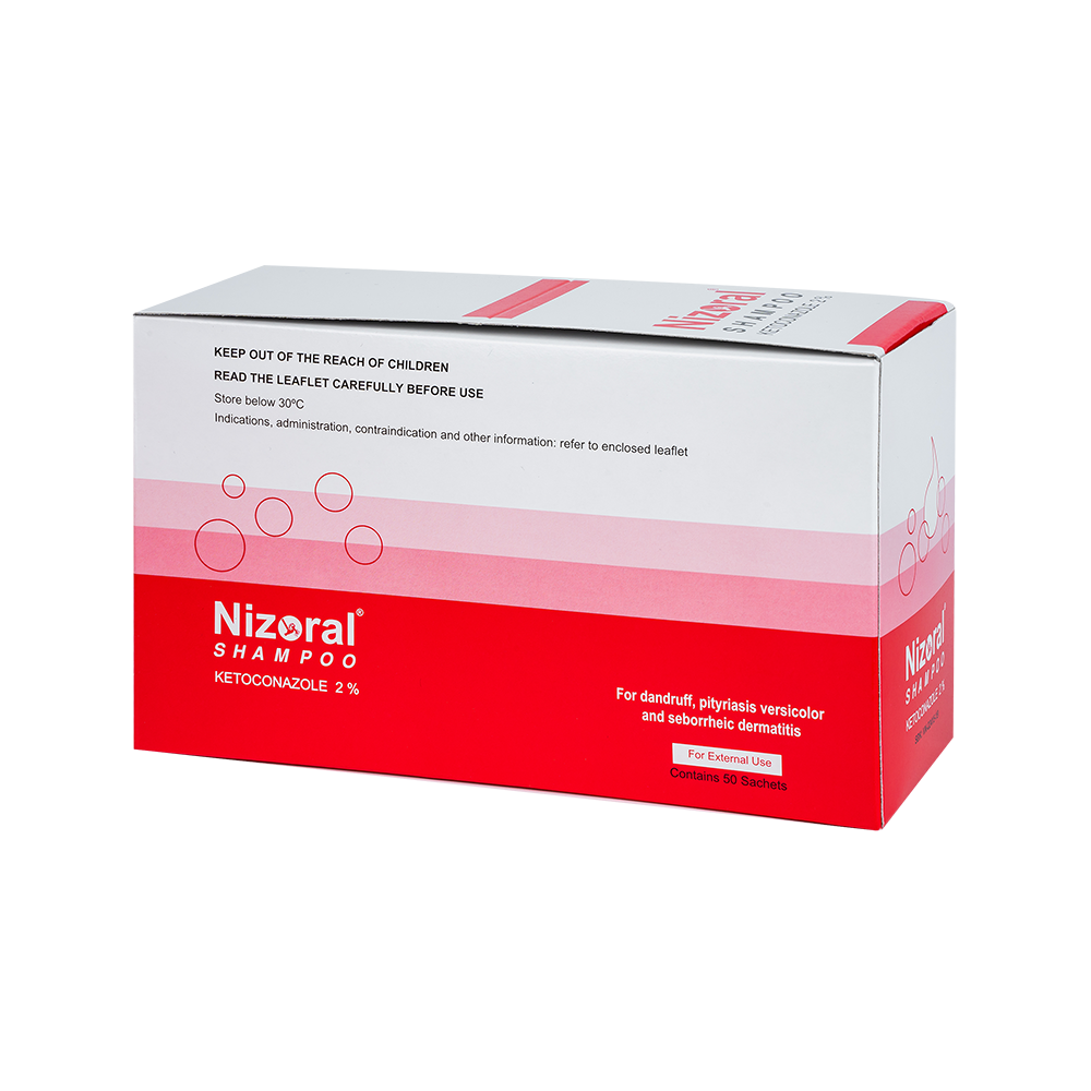 NIZORAL SHAMPOO 20MG/G 6ML X 50'S 50 gói/ hộp Alliance Pharma