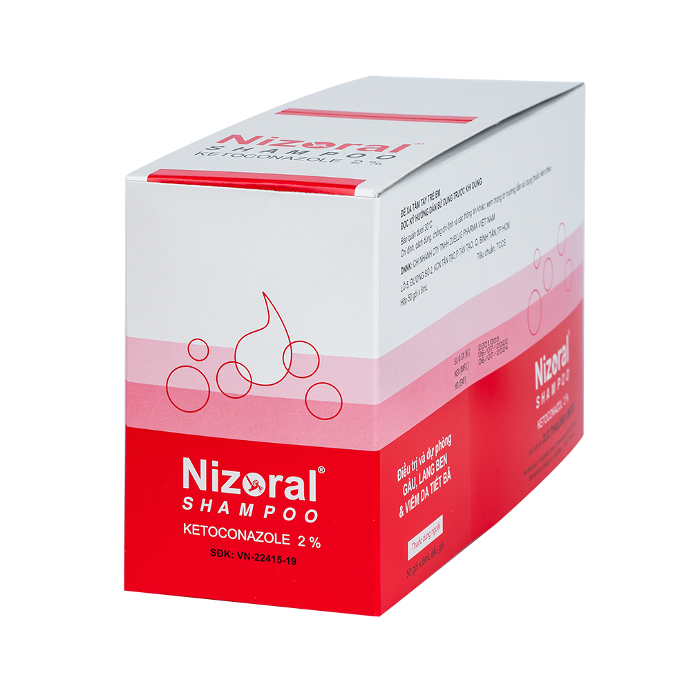 NIZORAL SHAMPOO 20MG/G 6ML X 50'S 50 gói/ hộp Alliance Pharma