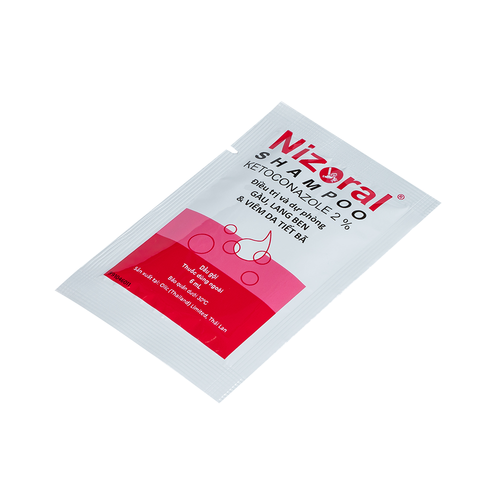 NIZORAL SHAMPOO 20MG/G 6ML X 50'S 50 gói/ hộp Alliance Pharma
