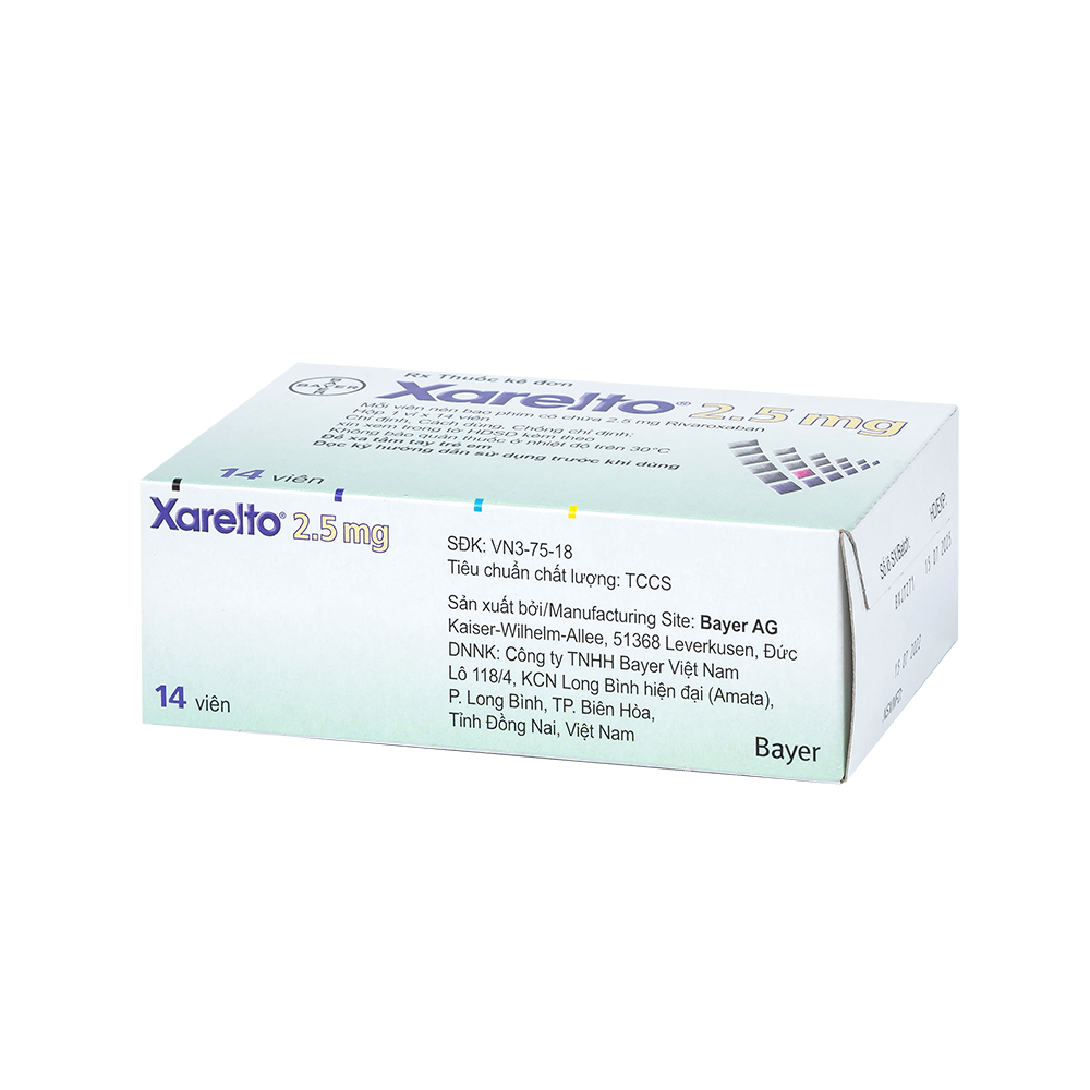 XARELTO TAB 2.5MG 14'S 14 Viên/ hộp Bayer