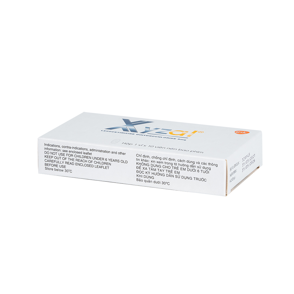 XYZAL TAB 5MG Hộp 1 vỉ x 10 viên GSK