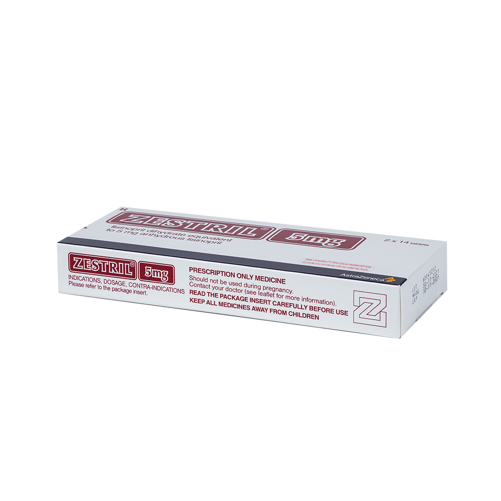 ZESTRIL TAB 5MG Hộp 2 vỉ x 14 viên AstraZeneca