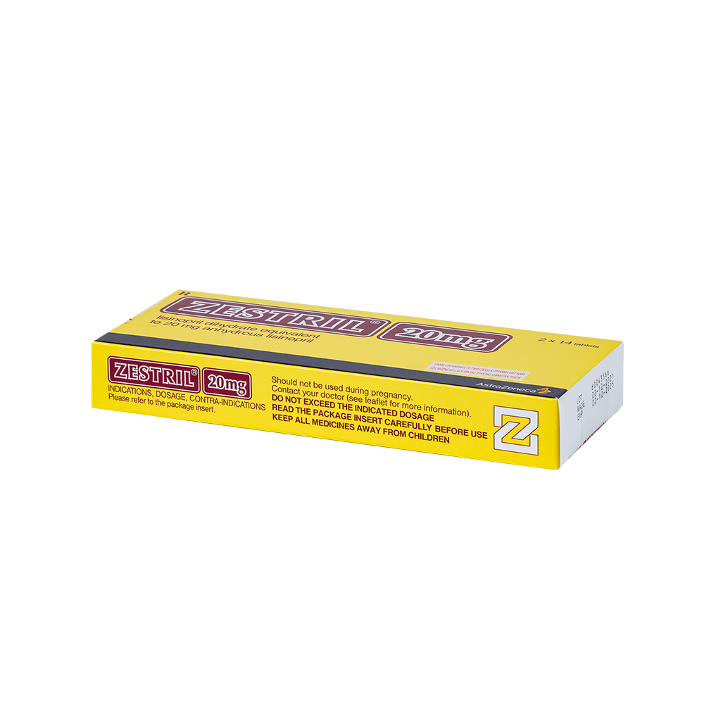 ZESTRIL TAB 20MG Hộp 2 vỉ x 14 viên AstraZeneca