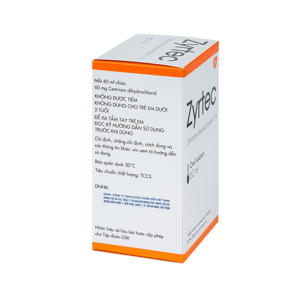 ZYRTEC SOL 1MG/ML Chai 60ml GSK