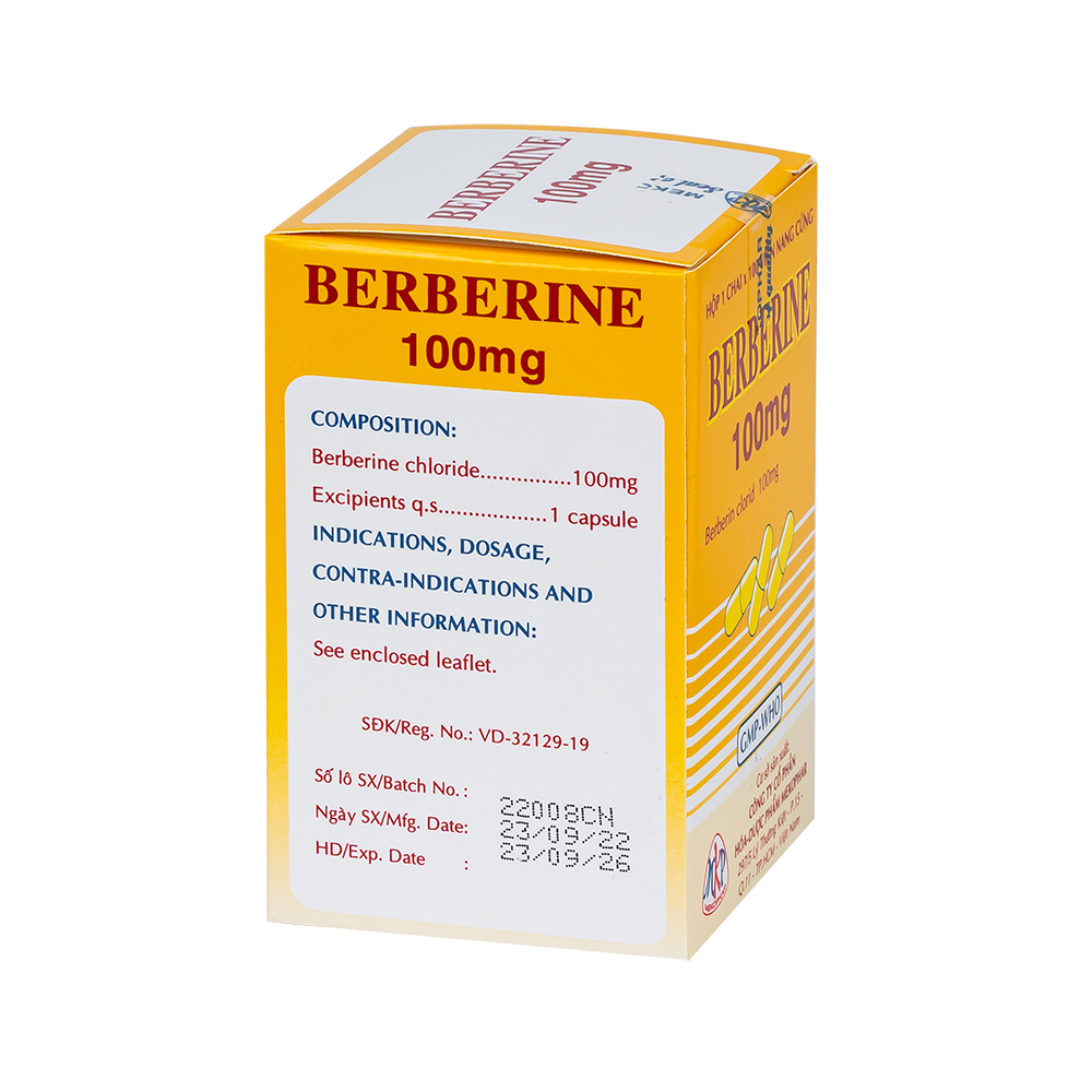BERBERINE 100mg (C/100VNA) Mekophar