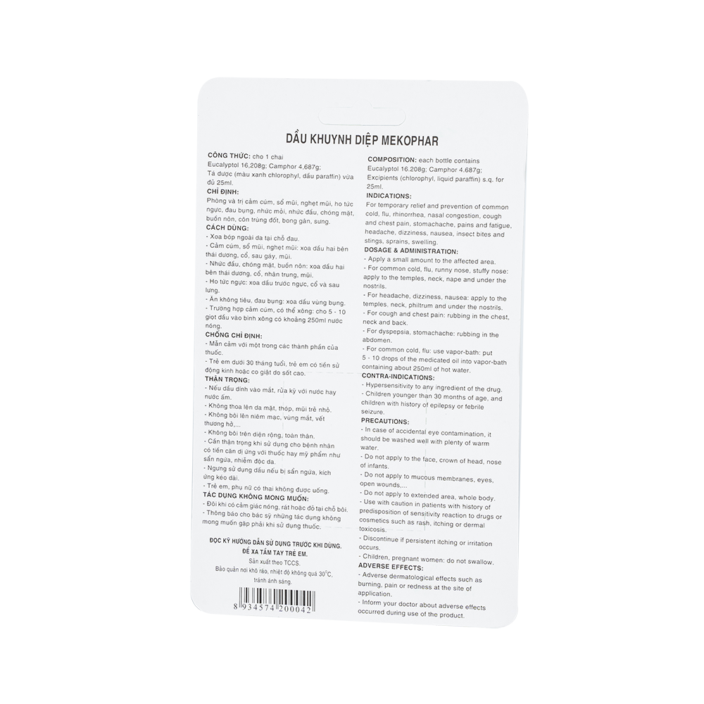 DẦU KHUYNH DIỆP MEKOPHAR