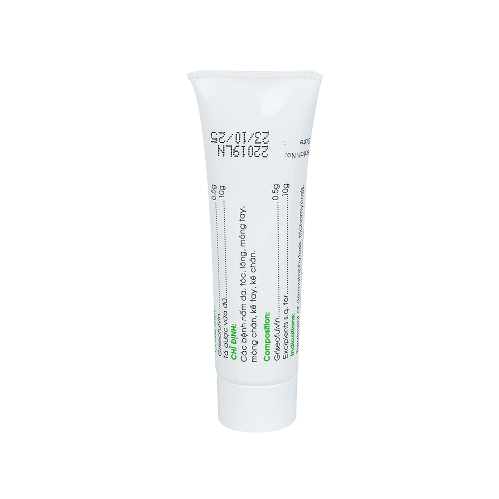 GRISEOFULVIN 5% Tuýp 10g Mekophar