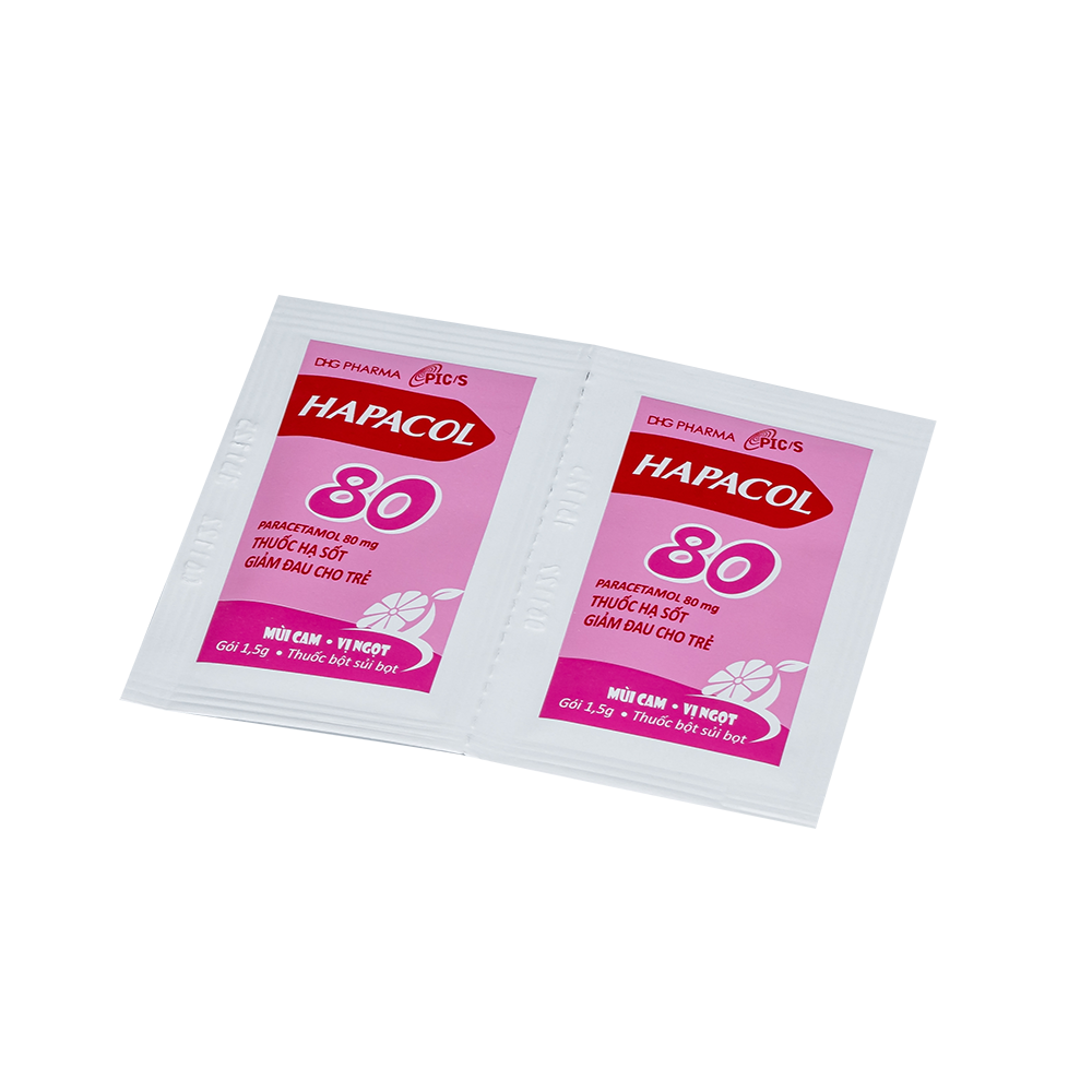 Hapacol 80 Hộp 24 gói x 1,5 g DHG