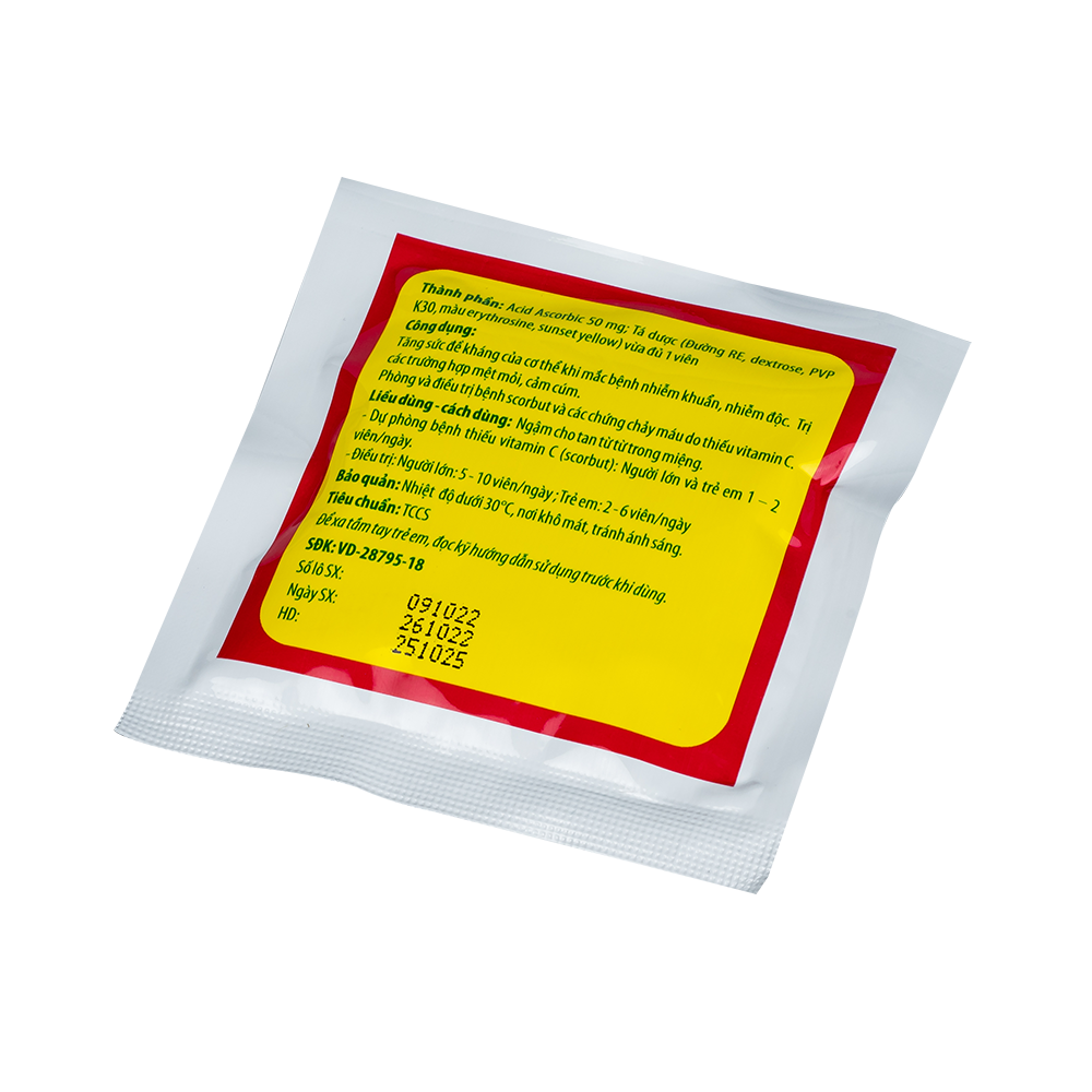 Gluco C.Gói Acid ascorbic 10mg