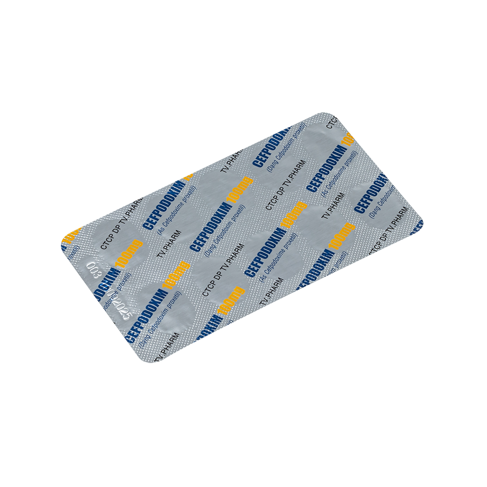 Cefpodoxim 100mg Hộp 3 vỉ x 10 viên TV.Pharm