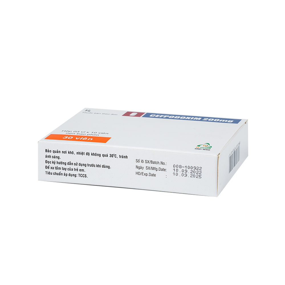 Cefpodoxim 200mg Hộp 3 vỉ x 10 viên TV.Pharm