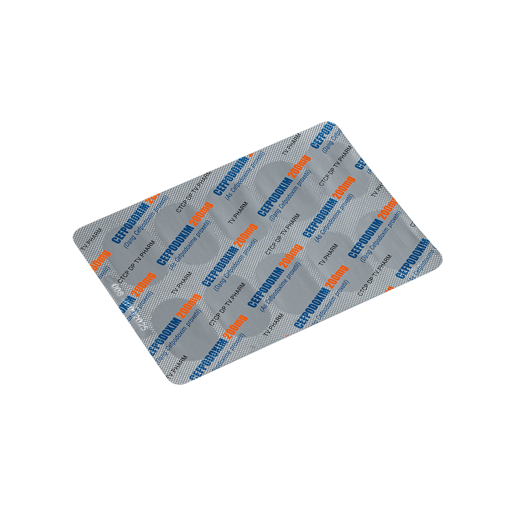 Cefpodoxim 200mg Hộp 3 vỉ x 10 viên TV.Pharm