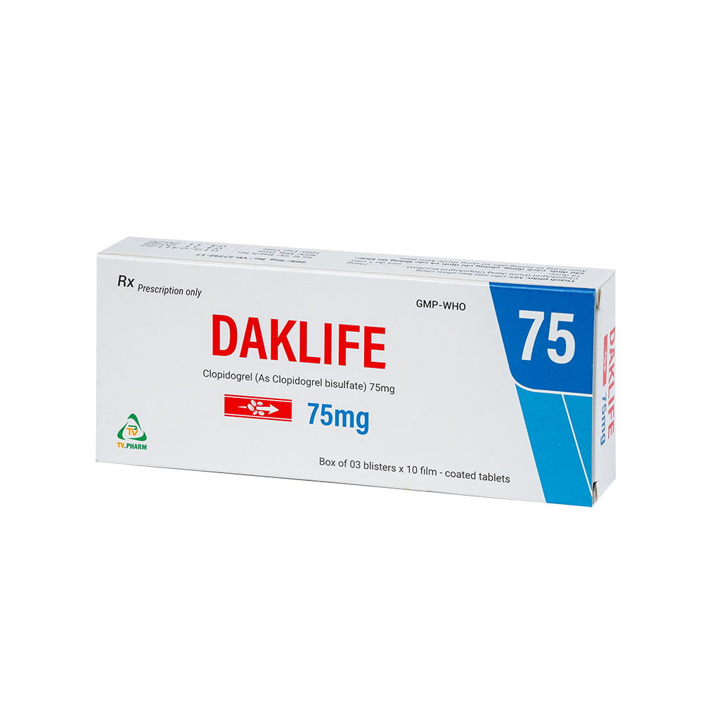 Daklife V/10 Hộp 3 vỉ x 10 viên TV.Pharm