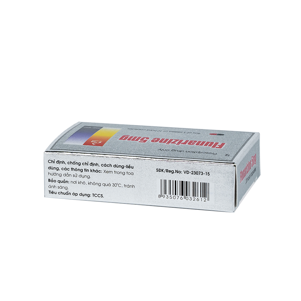 Flunarizine 5mg Hộp 3 vỉ x 10 viên TV.Pharm