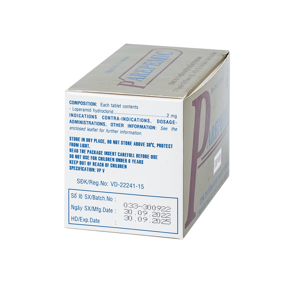 Parepemic nén 2mg Hộp 10 vỉ x 15 viên TV.Pharm