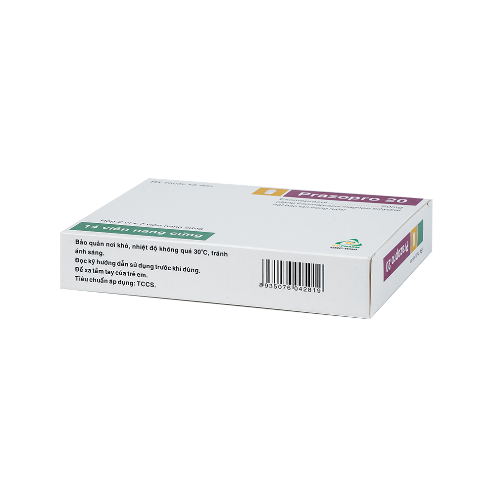 Prazopro 20mg Hộp 2 vỉ x 7 viên TV.Pharm