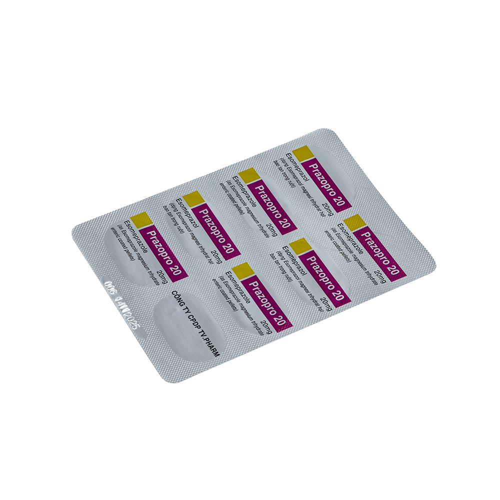 Prazopro 20mg Hộp 2 vỉ x 7 viên TV.Pharm