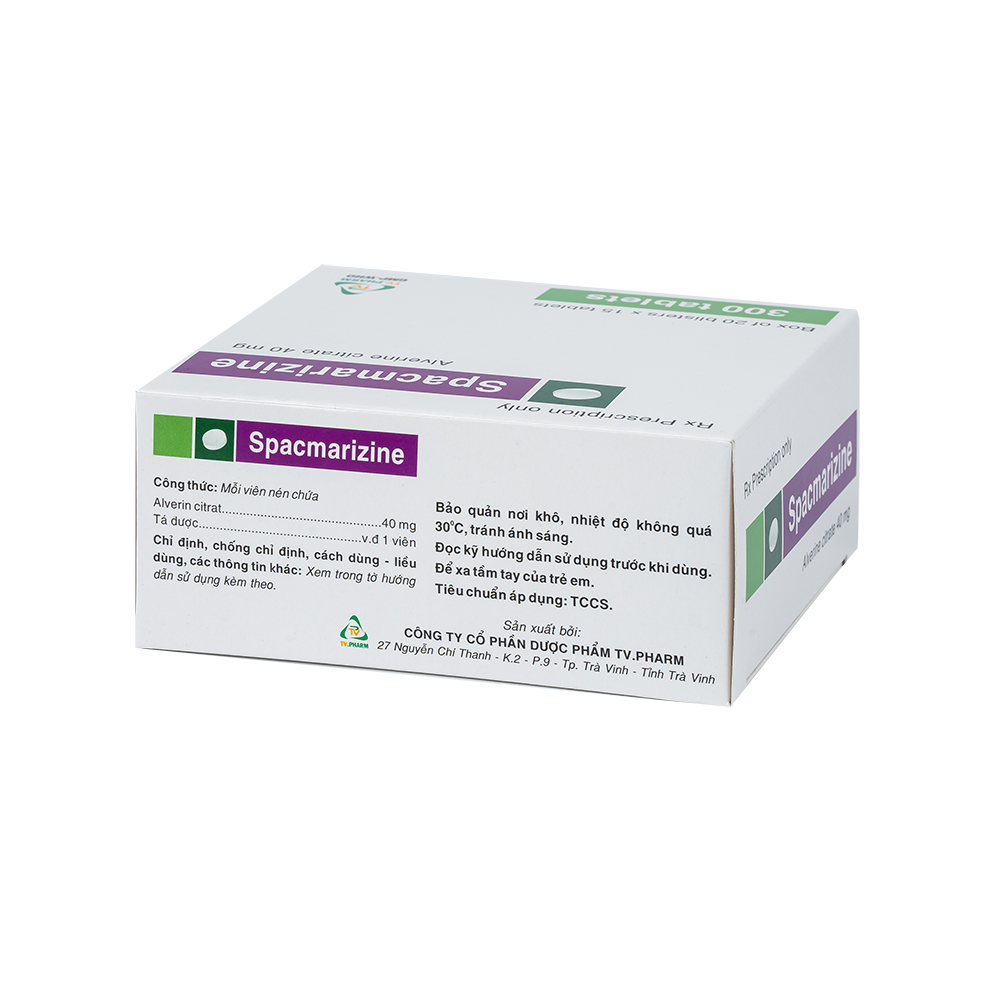 Spacmarizine Hộp 20 vỉ x 15 viên TV.Pharm