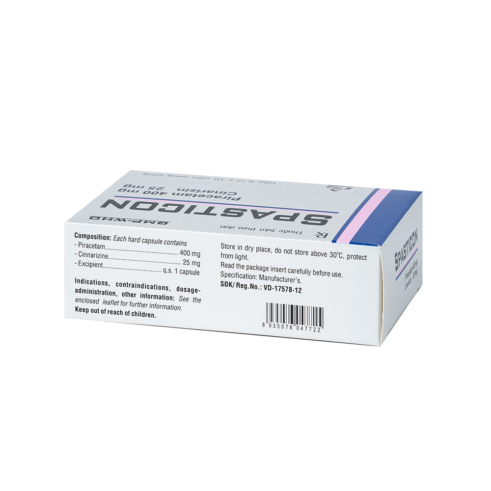 Spasticon Hộp 6 vỉ x 10 viên TV.Pharm
