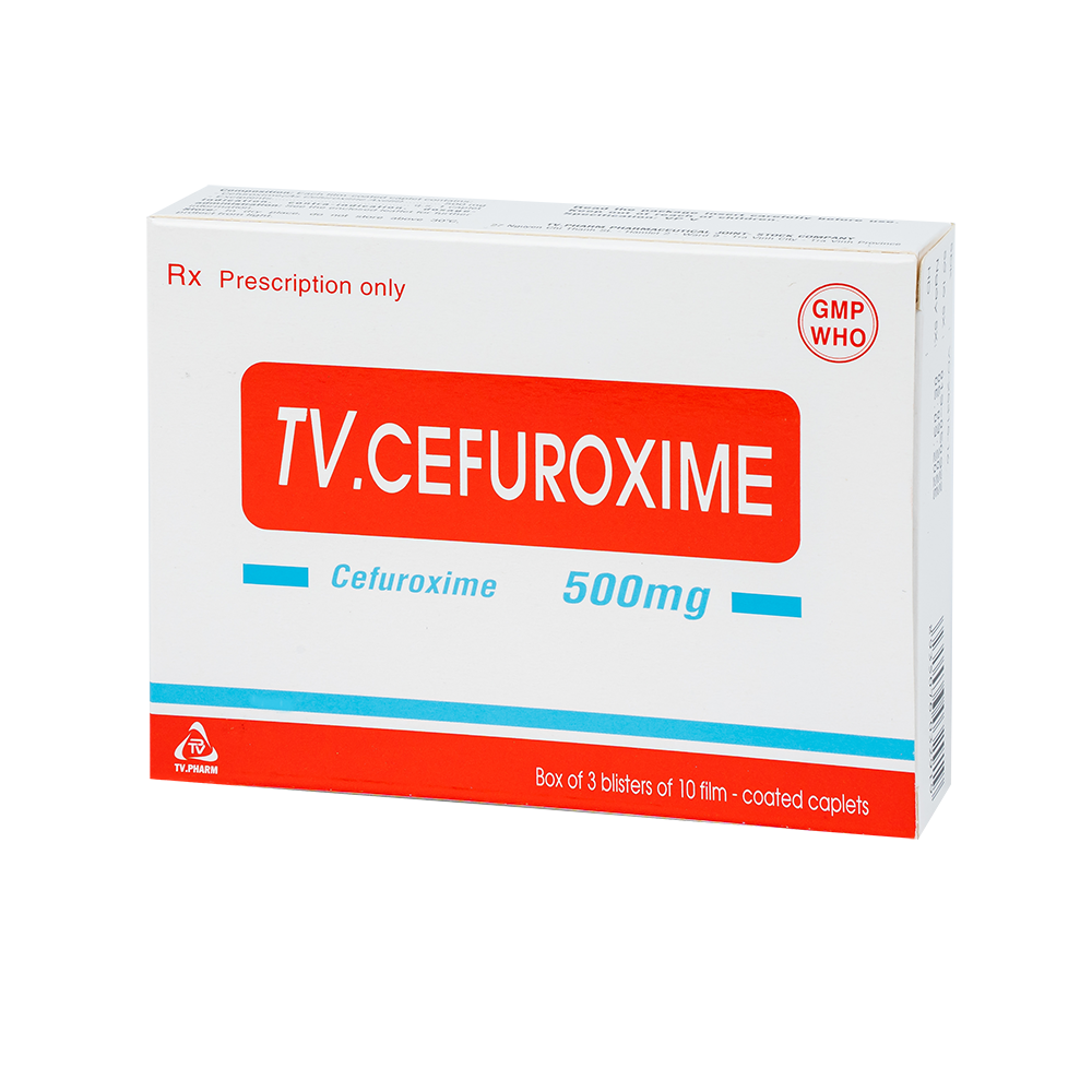 TV-Cefuroxime 500mg Hộp 3 vỉ x 10 viên TV.Pharm