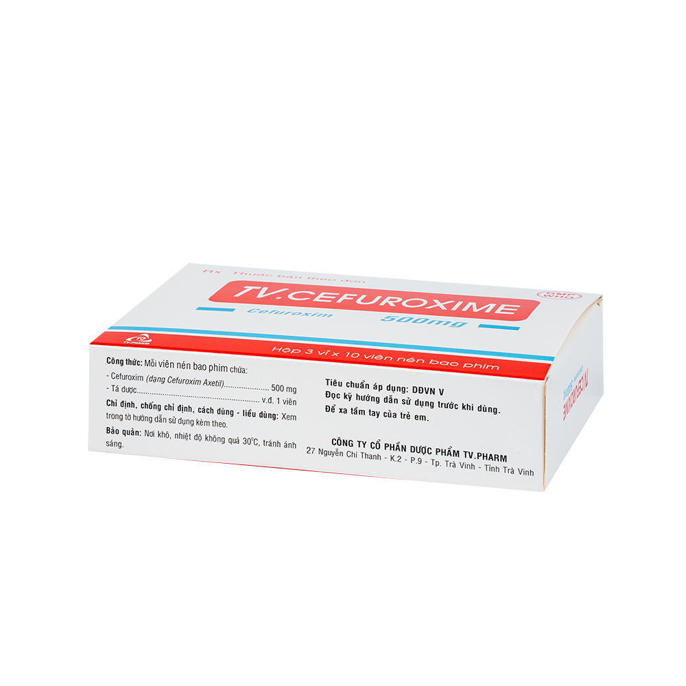 TV-Cefuroxime 500mg Hộp 3 vỉ x 10 viên TV.Pharm