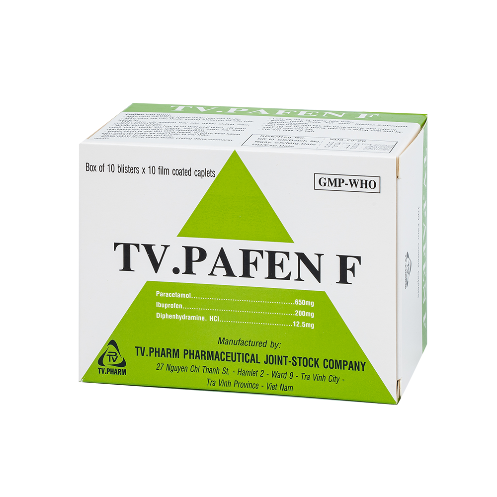 TV-PAFEN F Hộp 10 vỉ x 10 viên TV.Pharm