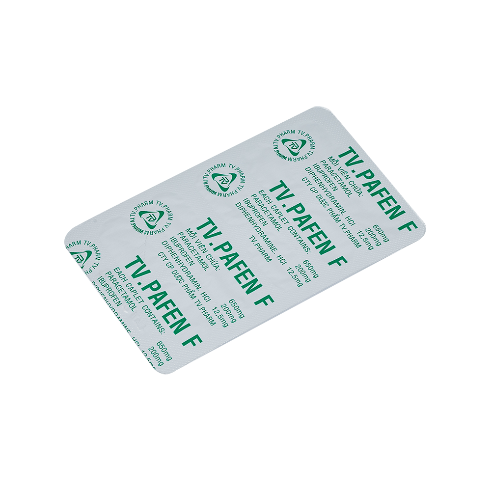 TV-PAFEN F Hộp 10 vỉ x 10 viên TV.Pharm