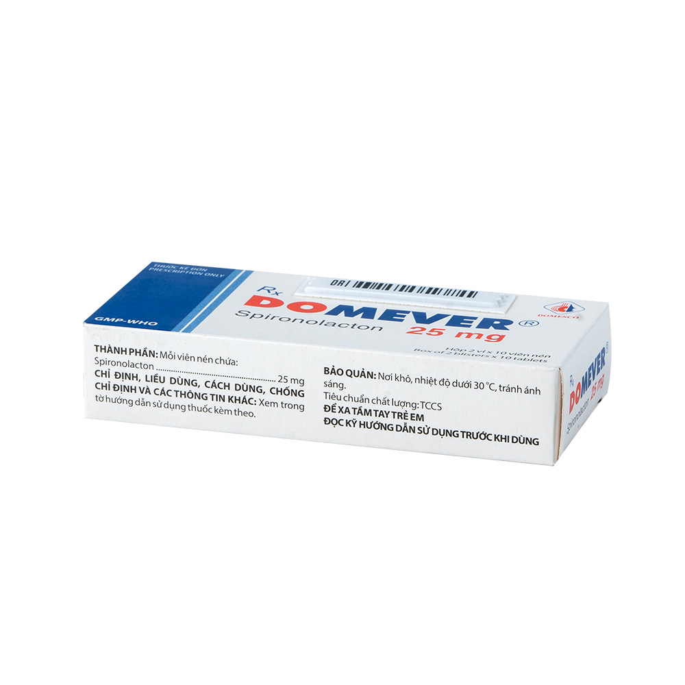 Domever 25 mg Hộp 2 vỉ x 10 viên Domesco