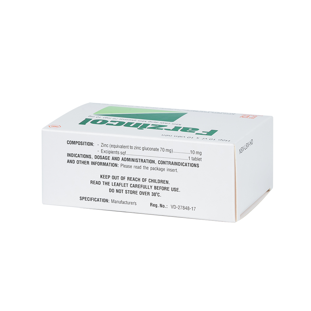 FARZINCOL * Hộp 10 vỉ x 10 viên