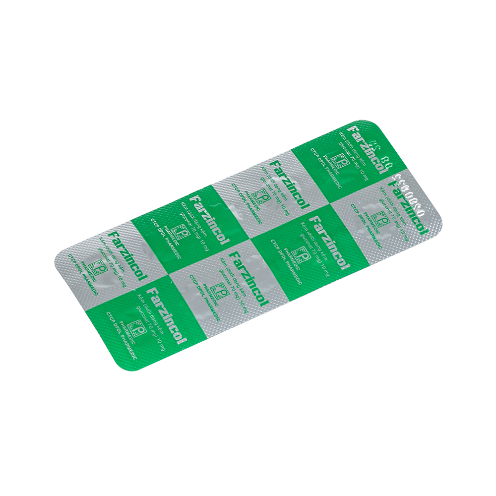 FARZINCOL * Hộp 10 vỉ x 10 viên