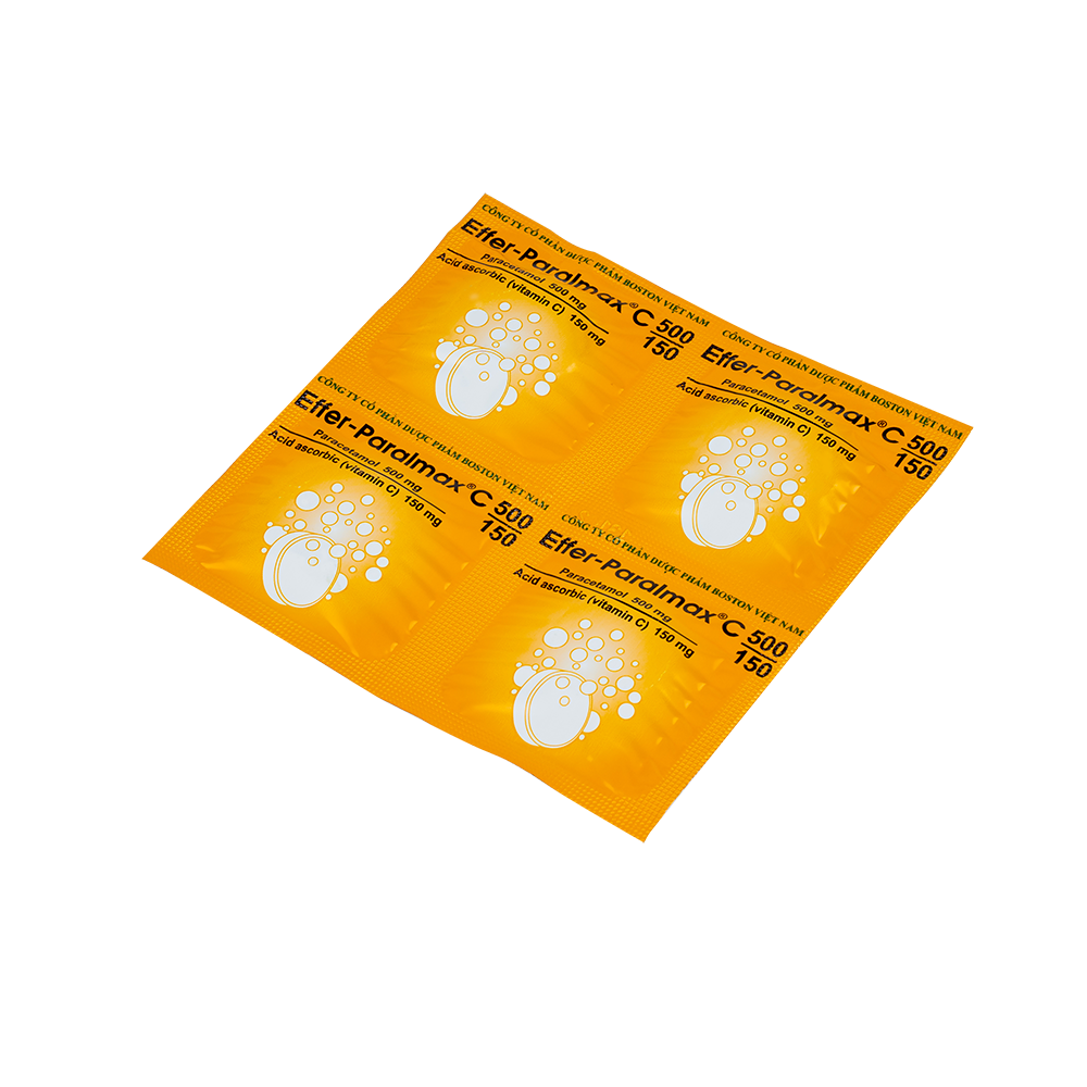 EFFER-PARALMAX C 500/150 Hộp 5 vỉ x 4 viên nén sủi bọt Boston