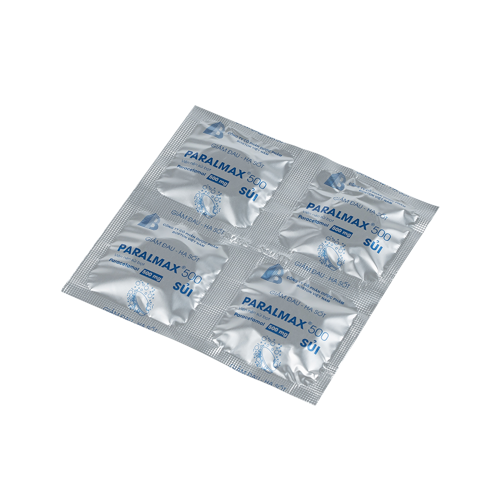 PARALMAX 500 SỦI Hộp 5 vỉ x 4 viên nén sủi bọt Boston