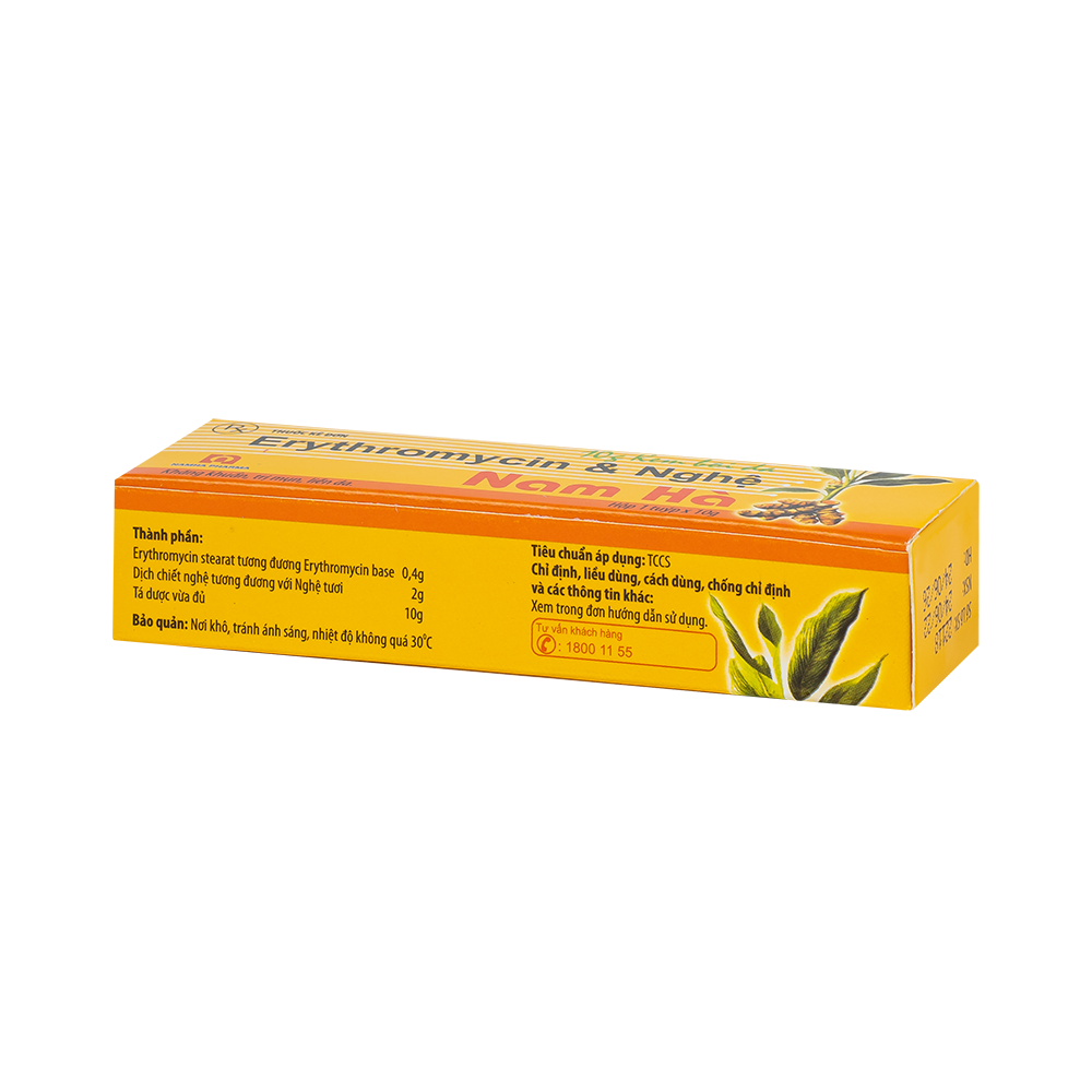 Erythromycin &amp; Nghệ Nam Hà Hộp 1 tuýp 10g DP Nam Hà