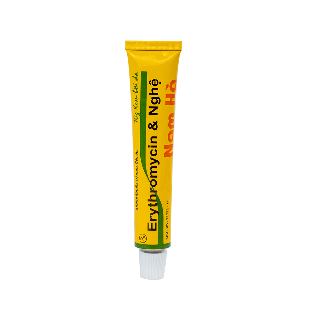 Erythromycin &amp; Nghệ Nam Hà Hộp 1 tuýp 10g DP Nam Hà