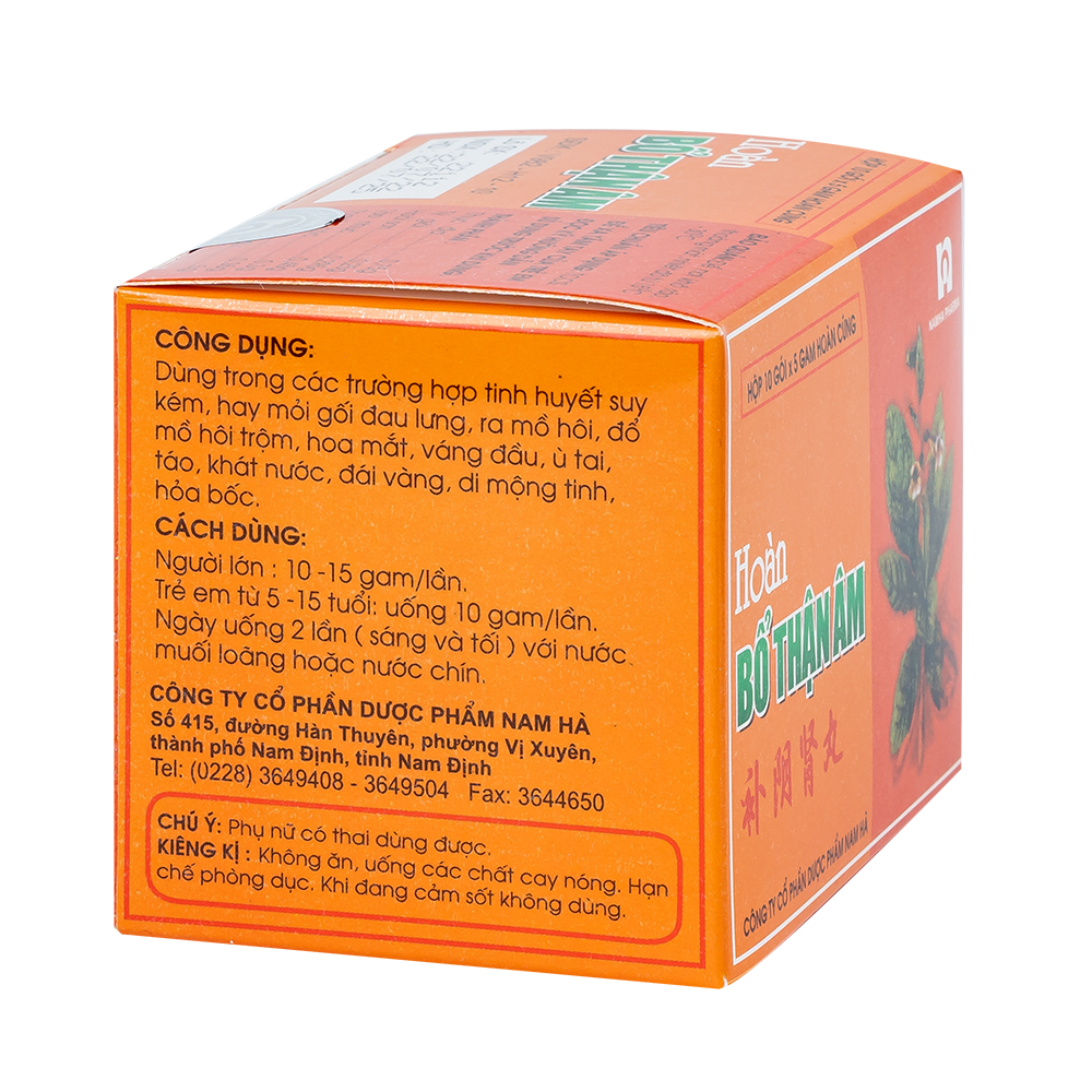 Hoàn Bổ thận âm Hộp 10 gói 5g DP Nam Hà