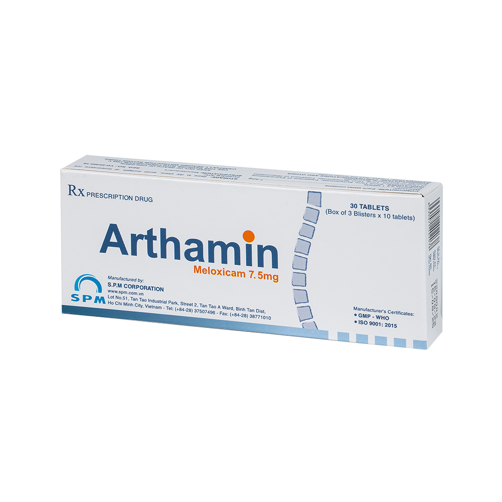 Arthamin Hộp 3 vỉ x 10 viên SPM